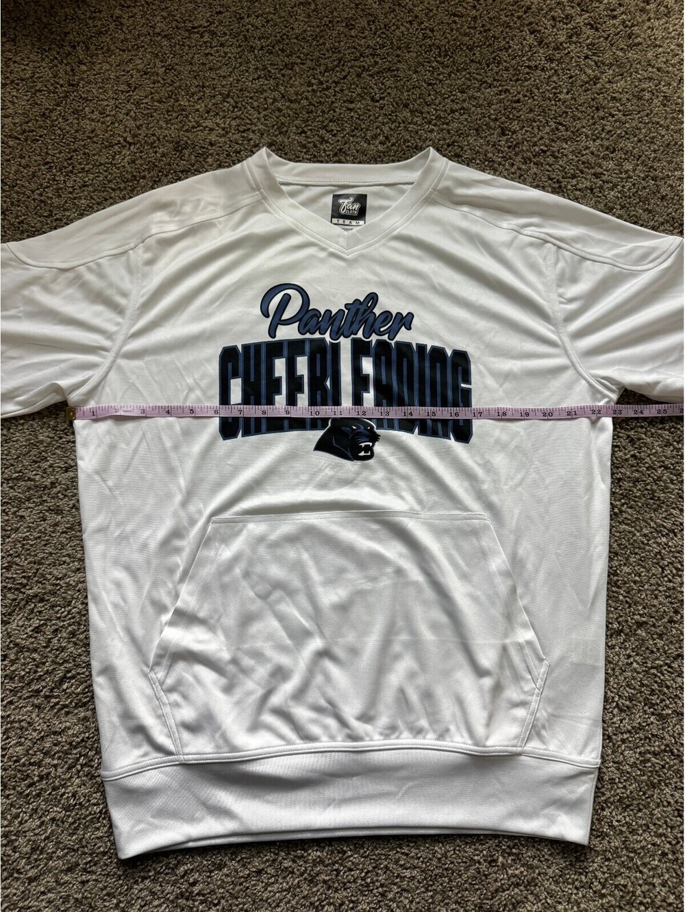Fan Cloth Team Panther Cheerleading White Polyester Sweatshirt Medium - Picture 5 of 6